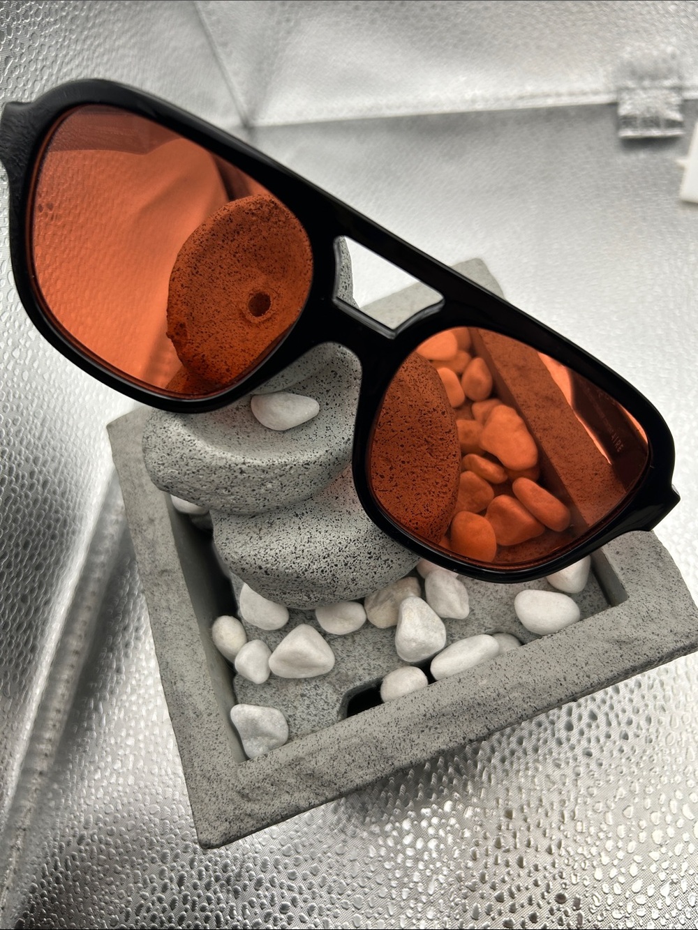 AIRE Whirlpool Sunglasses - Black, Aviator, Unisex, 70s Hollywood Style - Picture 4 of 9